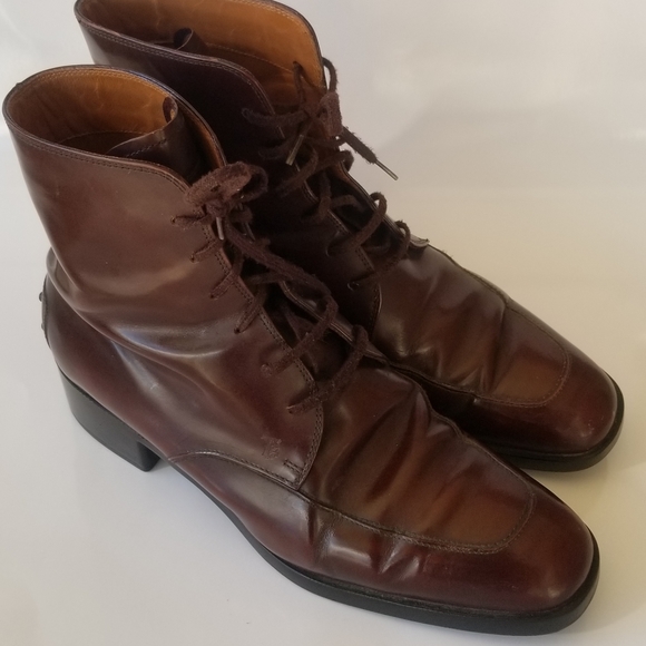 Tod's Shoes - Tod's women's ankle boots brown mahogany lace up size 10